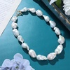 image:imageNONNYL Pearl Necklace for Women Gifts Genuine White Freshwater Cultured Pearls Pendant Necklaces Christmas Gifts for Mom Wife Her Anniversary Birthday Fine Jewelry NO25210