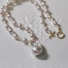 image:imageNONNYL Pearl Necklace for Women Gifts Genuine White Freshwater Cultured Pearls Pendant Necklaces Christmas Gifts for Mom Wife Her Anniversary Birthday Fine Jewelry NO25209