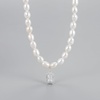 image:imageNONNYL Pearl Necklace for Women Gifts Sterling Silver Genuine White Freshwater Cultured Pearls Pendant Necklaces Christmas Gifts for Mom Wife Girlfriend Her Anniversary Birthday Fine Jewelry NO11354