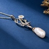 image:imageNONNYL Pearl Necklace for Women Gifts Sterling Silver Genuine White Freshwater Cultured Pearls Pendant Necklaces Christmas Gifts for Mom Wife Girlfriend Her Anniversary Birthday Fine Jewelry NO25199