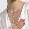 image:imageNONNYL Pearl Necklace for Women Gifts Sterling Silver Genuine White Freshwater Cultured Pearls Pendant Necklaces Christmas Gifts for Mom Wife Girlfriend Her Anniversary Birthday Fine Jewelry NO1186
