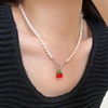 image:imageNONNYL Pearl Necklace for Women Gifts Sterling Silver Genuine White Freshwater Cultured Pearls Pendant Necklaces Christmas Gifts for Mom Wife Girlfriend Her Anniversary Birthday Fine Jewelry NO11334