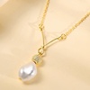 image:imageNONNYL Pearl Necklace for Women Gifts Sterling Silver Genuine White Freshwater Cultured Pearls Pendant Necklaces Christmas Gifts for Mom Wife Girlfriend Her Anniversary Birthday Fine Jewelry NO25134