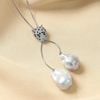 image:imageNONNYL Pearl Necklace for Women Gifts Sterling Silver Genuine White Freshwater Cultured Pearls Pendant Necklaces Christmas Gifts for Mom Wife Girlfriend Her Anniversary Birthday Fine Jewelry NO25202