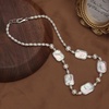 image:imageNONNYL Pearl Necklace for Women Gifts Sterling Silver Genuine White Freshwater Cultured Pearls Pendant Necklaces Christmas Gifts for Mom Wife Girlfriend Her Anniversary Birthday Fine Jewelry NO25166
