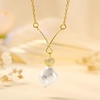 image:imageNONNYL Pearl Necklace for Women Gifts Sterling Silver Genuine White Freshwater Cultured Pearls Pendant Necklaces Christmas Gifts for Mom Wife Girlfriend Her Anniversary Birthday Fine Jewelry NO25134