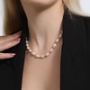 image:imageNONNYL Pearl Necklace for Women Gifts Sterling Silver Genuine White Freshwater Cultured Pearls Pendant Necklaces Christmas Gifts for Mom Wife Girlfriend Her Anniversary Birthday Fine Jewelry NO1135