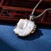 image:imageNONNYL Pearl Necklace for Women Gifts Sterling Silver Genuine White Freshwater Cultured Pearls Pendant Necklaces Christmas Gifts for Mom Wife Girlfriend Her Anniversary Birthday Fine Jewelry NO25162