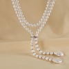 image:imageNONNYL Pearl Necklace for Women Gifts Sterling Silver Genuine White Freshwater Cultured Pearls Pendant Necklaces Christmas Gifts for Mom Wife Girlfriend Her Anniversary Birthday Fine Jewelry NO25204