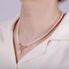 image:imageNONNYL Pearl Necklace for Women Gifts Sterling Silver Genuine White Freshwater Cultured Pearls Pendant Necklaces Christmas Gifts for Mom Wife Girlfriend Her Anniversary Birthday Fine Jewelry NO1150