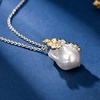 image:imageNONNYL Pearl Necklace for Women Gifts Sterling Silver Genuine White Freshwater Cultured Pearls Pendant Necklaces Christmas Gifts for Mom Wife Girlfriend Her Anniversary Birthday Fine Jewelry NO25174