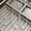 image:imageNONNYL Pearl Necklace for Women Gifts Sterling Silver Genuine White Freshwater Cultured Pearls Pendant Necklaces Christmas Gifts for Mom Wife Girlfriend Her Anniversary Birthday Fine Jewelry NO11341