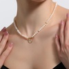 image:imageNONNYL Pearl Necklace for Women Gifts Sterling Silver Genuine White Freshwater Cultured Pearls Pendant Necklaces Christmas Gifts for Mom Wife Girlfriend Her Anniversary Birthday Fine Jewelry NO1160