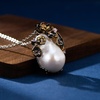 image:imageNONNYL Pearl Necklace for Women Gifts Sterling Silver Genuine White Freshwater Cultured Pearls Pendant Necklaces Christmas Gifts for Mom Wife Girlfriend Her Anniversary Birthday Fine Jewelry NO25186