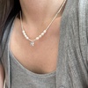 image:imageNONNYL Pearl Necklace for Women Gifts Sterling Silver Genuine White Freshwater Cultured Pearls Pendant Necklaces Christmas Gifts for Mom Wife Girlfriend Her Anniversary Birthday Fine Jewelry NO11357