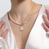image:imageNONNYL Pearl Necklace for Women Gifts Sterling Silver Genuine White Freshwater Cultured Pearls Pendant Necklaces Christmas Gifts for Mom Wife Girlfriend Her Anniversary Birthday Fine Jewelry NO25150