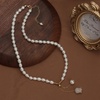 image:imageNONNYL Pearl Necklace for Women Gifts Sterling Silver Genuine White Freshwater Cultured Pearls Pendant Necklaces Christmas Gifts for Mom Wife Girlfriend Her Anniversary Birthday Fine Jewelry NO1136