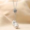image:imageNONNYL Pearl Necklace for Women Gifts Sterling Silver Genuine White Freshwater Cultured Pearls Pendant Necklaces Christmas Gifts for Mom Wife Girlfriend Her Anniversary Birthday Fine Jewelry NO25202