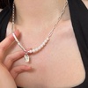 image:imageNONNYL Pearl Necklace for Women Gifts Sterling Silver Genuine White Freshwater Cultured Pearls Pendant Necklaces Christmas Gifts for Mom Wife Girlfriend Her Anniversary Birthday Fine Jewelry NO11355