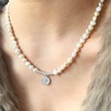 image:imageNONNYL Pearl Necklace for Women Gifts Sterling Silver Genuine White Freshwater Cultured Pearls Pendant Necklaces Christmas Gifts for Mom Wife Girlfriend Her Anniversary Birthday Fine Jewelry NO11338