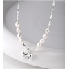 image:imageNONNYL Pearl Necklace for Women Gifts Sterling Silver Genuine White Freshwater Cultured Pearls Pendant Necklaces Christmas Gifts for Mom Wife Girlfriend Her Anniversary Birthday Fine Jewelry NO11357