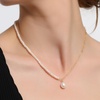 image:imageNONNYL Pearl Necklace for Women Gifts Sterling Silver Genuine White Freshwater Cultured Pearls Pendant Necklaces Christmas Gifts for Mom Wife Girlfriend Her Anniversary Birthday Fine Jewelry NO1143