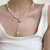 image:imageNONNYL Pearl Necklace for Women Gifts Sterling Silver Genuine White Freshwater Cultured Pearls Pendant Necklaces Christmas Gifts for Mom Wife Girlfriend Her Anniversary Birthday Fine Jewelry NO11337