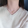 image:imageNONNYL Pearl Necklace for Women Gifts Sterling Silver Genuine White Freshwater Cultured Pearls Pendant Necklaces Christmas Gifts for Mom Wife Girlfriend Her Anniversary Birthday Fine Jewelry NO1139