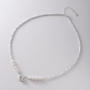 image:imageNONNYL Pearl Necklace for Women Gifts Sterling Silver Genuine White Freshwater Cultured Pearls Pendant Necklaces Christmas Gifts for Mom Wife Girlfriend Her Anniversary Birthday Fine Jewelry NO11357