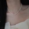 image:imageNONNYL Pearl Necklace for Women Gifts Sterling Silver Genuine White Freshwater Cultured Pearls Pendant Necklaces Christmas Gifts for Mom Wife Girlfriend Her Anniversary Birthday Fine Jewelry NO1166