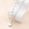 image:imageNONNYL Pearl Necklace for Women Gifts Sterling Silver Genuine White Freshwater Cultured Pearls Pendant Necklaces Christmas Gifts for Mom Wife Girlfriend Her Anniversary Birthday Fine Jewelry NO25192