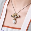 image:imageNONNYL Pearl Necklace for Women Gifts Sterling Silver Genuine White Freshwater Cultured Pearls Pendant Necklaces Christmas Gifts for Mom Wife Her Anniversary Birthday Fine Jewelry NO25206