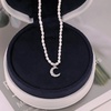 image:imageNONNYL Pearl Necklace for Women Gifts Sterling Silver Genuine White Freshwater Cultured Pearls Pendant Necklaces Christmas Gifts for Mom Wife Her Anniversary Birthday Fine Jewelry NO1163