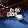 image:imageNONNYL Pearl Necklace for Women Gifts Sterling Silver Genuine White Freshwater Cultured Pearls Pendant Necklaces Christmas Gifts for Mom Wife Her Anniversary Birthday Fine Jewelry NO25206