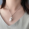 image:imageNONNYL Pearl Necklace for Women Gifts Sterling Silver Genuine White Freshwater Cultured Pearls Pendant Necklaces Gifts for Mom Wife Her Christmas Anniversary Birthday Fine Jewelry NO25197