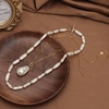 image:imageNONNYL Pearl Necklace for Women Gifts Sterling Silver Genuine White Freshwater Cultured Pearls Pendant Necklaces Gifts for Mom Wife Her Christmas Anniversary Birthday Fine Jewelry NO25190