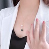 image:imageNONNYL Real Pearl Pendant Necklace for Women with Genuine AAAA Quality White Akoya 89mm and Black Tahitian Cultured Pearls Platinum Gold Plated 925 Sterling Silver Fine Jewelry Gift for Her
