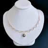 image:imageNONNYL Real Pearl Pendant Necklaces for Women With Genuine AAA Quality 9mm Black Tahitian Cultured Pearls  Platinum Gold Plated 18K Necklace Fine Jewelry Gifts
