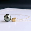 image:imageNONNYL Real Pearl Pendant Necklaces for Women With Genuine AAAA Quality 910mm Black Tahitian Cultured Pearls  Platinum Gold Plated 925 Sterling Silver Necklace Fine Jewelry Gifts for Her