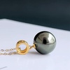 image:imageNONNYL Real Pearl Pendant Necklaces for Women With Genuine AAAA Quality 910mm Black Tahitian Cultured Pearls  Platinum Gold Plated 925 Sterling Silver Necklace Fine Jewelry Gifts for Her