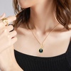 image:imageNONNYL Real Pearl Pendant Necklaces for Women with Genuine AAA Quality 11mm Black Tahitian Cultured Pearls  Platinum Gold Plated 925 Sterling Silver Necklace Fine Jewelry Gifts
