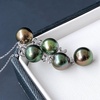 image:imageNONNYL Real Pearl Pendant Necklaces for Women with Genuine AAAA Quality 910mm Black Tahitian Cultured Pearls  Platinum Gold Plated 18K Necklace Fine Jewelry Gifts for Her