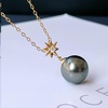 image:imageNONNYL Real Pearl Pendant Necklaces for Women with Genuine AAAA Quality Black Tahitian Cultured Pearls 910mm  Platinum Gold Plated 925 Sterling Silver Necklace Fine Jewelry Gifts