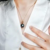 image:imageNONNYL Real Pearl Pendants Necklace for Women with Genuine AAAA Quality Black Tahitian Cultured Pearls with Pendant  925 Sterling Silver Plated Platinum Gold Necklace