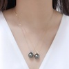 image:imageNONNYL Real Tahitian Black Pearl Necklaces for Women 910mm With 18 inch Chain Christmas Gifts for Mom Wife Girlfriend Anniversary Birthday Jewelry Gifts for Her