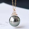 image:imageNONNYL Real Tahitian Black Pearl Necklaces for Women Christmas Gifts for Mom Wife Girlfriend Anniversary Birthday Jewelry Gifts for Her