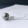 image:imageNONNYL Real Tahitian Black Pearl Necklaces for Women1011mm With 18 inch Chain Christmas Gifts for Mom Wife Girlfriend Anniversary Birthday Jewelry Gifts for Her