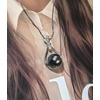 image:imageNONNYL Real Tahitian Black Pearl Pendant Necklaces for Women amp 1112mm Round 18K Gold Plated 925 Sterling Silver  Fine Jewelry Gifts for Women Wife Mom Daughter