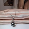 image:imageNONNYL Real Tahitian Black Pearl Pendant Necklaces for Women amp 1112mm Round 18K Gold Plated 925 Sterling Silver  Fine Jewelry Gifts for Women Wife Mom Daughter