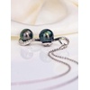 image:imageNONNYL Real Tahitian Cultured Black Pearl Necklace Pearl Pendant Necklaces for Women 10mm Round Black Pearls Sterling Silver 18 inch Chain  Fine Jewelry Gifts for Wife Girlfriend Mother